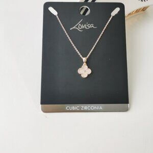 Lovisa Gold-Tone Cubic Zirconia Necklace Elegant Glamour Jewelry Gift